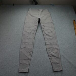Lululemon Pant Womens 8 Taupe Wunder Under High Rise Tech Mesh Leggings Moto